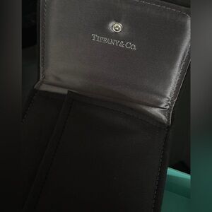 Tiffany & Co Necklace Presentation Black Suede Gift Jewelry Storage Box Case